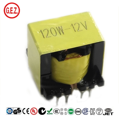 GEZ pure copper wires winding 120W 12V vertical type high frequency transformer