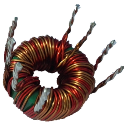 GEZ horizontal type custom 550uh 1mh 2mh 3mh with copper wires green color toroidal inductor